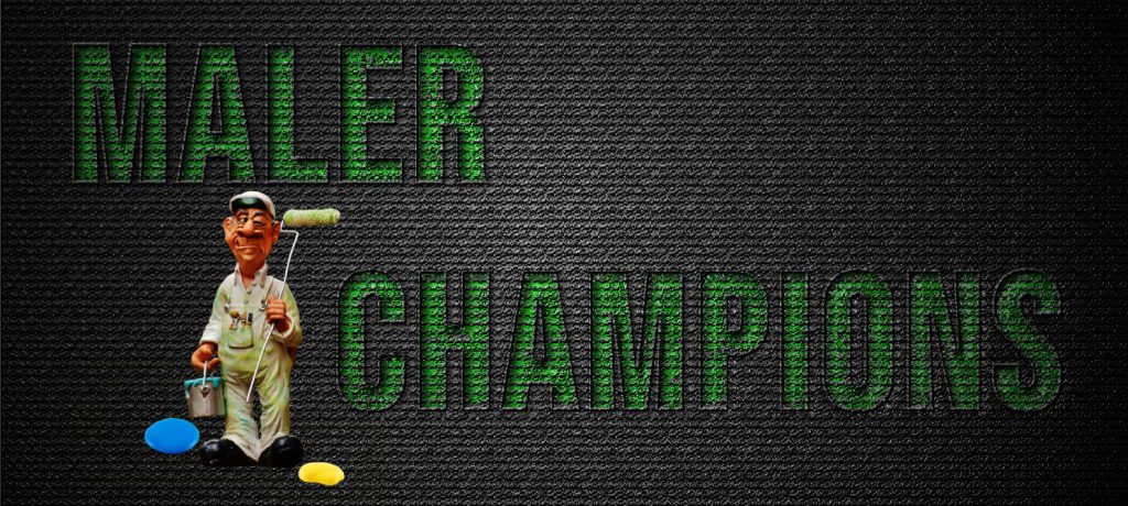 Maler Champions Logo Schriftsatz